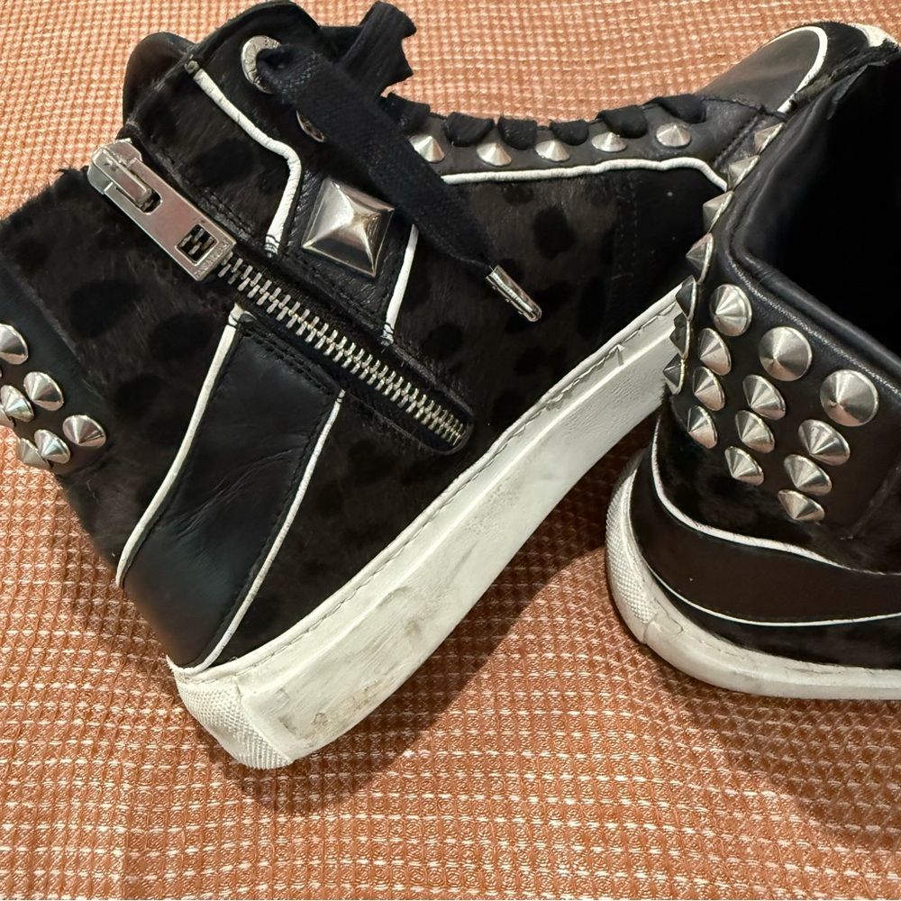 Zadig & Voltaire Studded High-Top Sneakers size 10